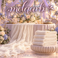 melqarb™ SoftFold Cheesecloth Table Runners, 6-Pack, 35 x 120 in., Gauze Wedding Table Decor for Receptions & Bridal Showers